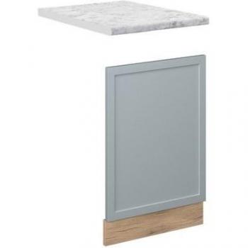 Panel Frontal Fame-Line, 45 cm, Azul Claro-Gris, Efecto Mármol