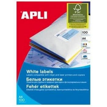 APLI 1524am 1278 Etiquetas, 100 hojas, Blanco