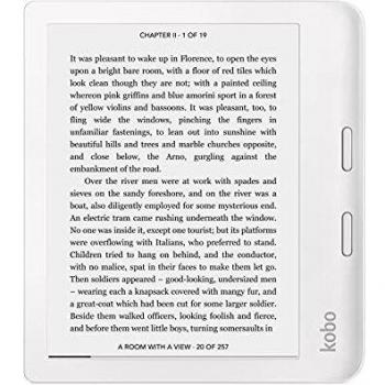 Kobo Libra 2 | eReader | Pantalla 7 táctil Carta EInk antirreflejos | Temperatura del color y brillo ajustables | Reducción luz azul | eBooks y AudioBooks | Memoría 32GB | Resistente al agua | Blanco