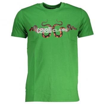Green Cotton Logo Print T-Shirt - Men's Size L