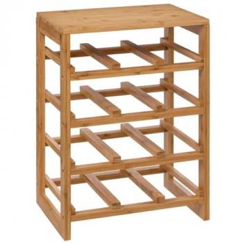 Estantería de Bambú Linha para 12 Botellas - Organiza tu Cocina y Ahorra Espacio