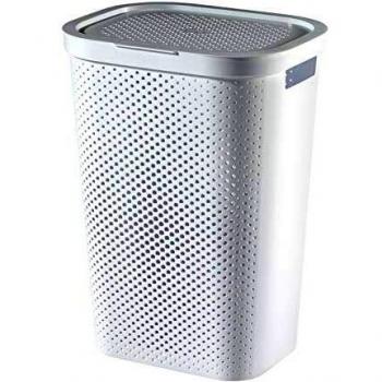 Curver 231007 - Cesta de la ropa Infinity 59 L, 41.7 x 33.1 x 58.2 cm, color blanco