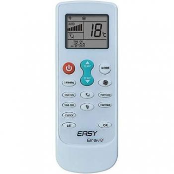 Telecomando Universal Bravo Easy 92102155 para Climatizadores con Programación Automática y Amplio Display, Color Marfil