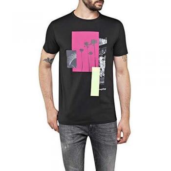 REPLAY M3015 .000.2660 Camiseta, Negro