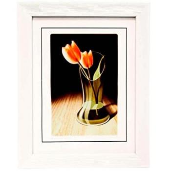 Acan Portafotos de sobremesa PVC blanco 22,5 x 27,5 cm, marco de plástico con soporte para foto de 20 x 25 cm, decoración del hogar, salón, dormitorio, regalo original
