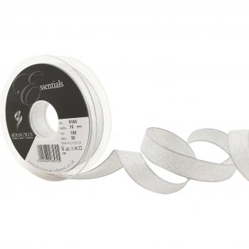 Essentials Berisfords r916515/100 | Plata de la cinta patético | 20 m x 15 mm | Colores metálicos