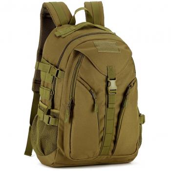 HUNTVP Mochila de Asalto Estilo Militar Táctical Bolsa Impermeable de Nylon 40L para Las Actividades Aire Libre Senderismo Caza Viajar Color Marrón