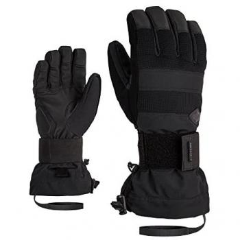 Ziener Milo AS Guantes de Snowboard para Hombre, Impermeables, Transpirables, Color Negro, Talla 8.5
