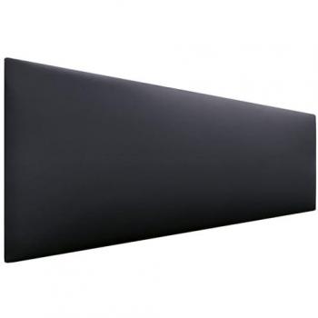 Cabecero Tapizado de Polipiel Liso AQUALINE 150cm para Cama de Lujo (Negro)