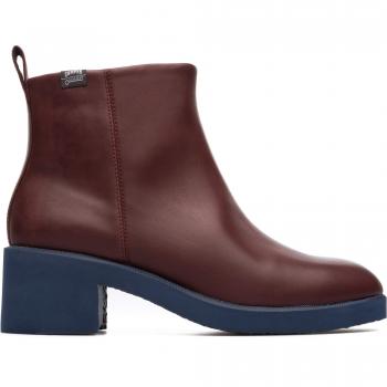 CAMPER Wonder - Women's Burgundy Smooth Leather Ankle Boots, Size 36