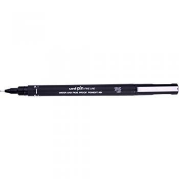 Uni Pin 01-200 Fineliner Drawing Pen - 0.1mm - Black