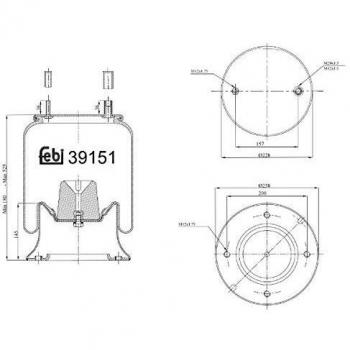 Fuelle de suspensión neumática Air Spring 39151 de FEBI BILSTEIN