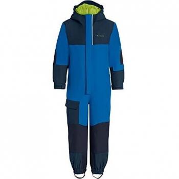 Mono de esquí para niños Vaude Snow Cup Overall (Radiate Blue) - impermeable, transpirable, aislamiento térmico, costuras selladas, reflectante, ajustable en tirantes y cintura, material reciclado