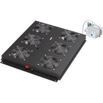 Unidad de ventilación de techo ROLINE 19, 6 ventiladores, con termostato, color negro