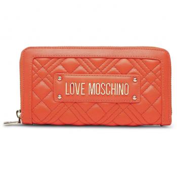 Cartera Love Moschino naranja de poliuretano con diseño elegante