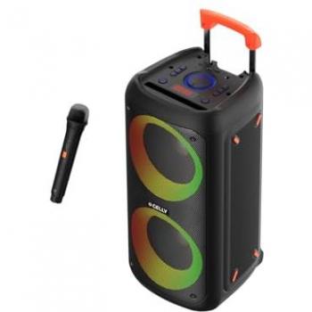 Altavoz Bluetooth Portátil Celly de 40W con Micrófono Inalámbrico y Efectos Luminosos para Fiestas y Eventos