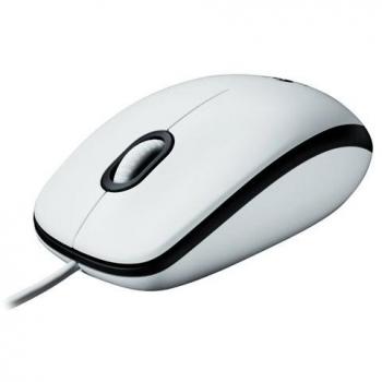 Logitech M100 Ratón con Cable USB, 3 Botones, Seguimiento Óptimo 1000 DPI, Ambidestro, Compatible con PC, Mac, Portátil - Blanco