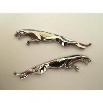 2 x emblema de Jaguar saltando cromado para XF XJ XK XJR XJS E S Type por Tall Elephant