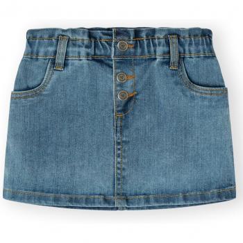 Falda de niña en azul índigo con cinturón - Canada House