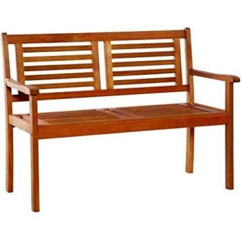 vidaXL 2-Seater Garden Bench 120 cm Solid Eucalyptus Wood