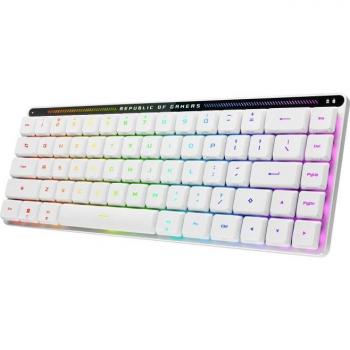 Teclado Gaming ASUS ROG Falchion RX Low Profile USB + RF Wireless + Bluetooth Blanco 65% Compacto Retroiluminado
