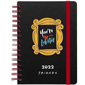 Agenda A5 Friends 2022 - Agenda A5 anual 2022 / Agenda A5 2022 semana vista - Agenda A5 12 meses desde Enero de 2022 a Diciembre de 2022 | Producto licencia oficial - Agenda Kalenda