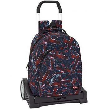 Blackfit8 Flags Oficial Mochila Deportiva, Modelo 305 con Carro Safta Evolution, 320x420x150 mm