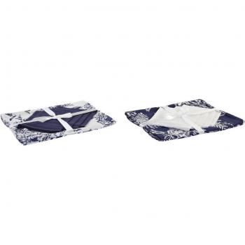 Set de mantelería DKD Home Decor Flores Verde 150 x 150 x 0,5 cm
