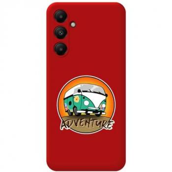 Funda de Silicona Líquida Roja con Diseño Aventura para Samsung Galaxy A05s