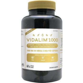 Omega 3 DHA 1000mg de Microalgas y Vitamina E Vidalim, 60 Cápsulas Perlas