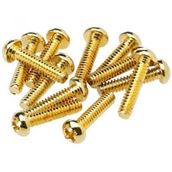 Gold Pickup Switch Screw Set for Electric Guitars - 12 Piece Replacement Parts