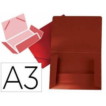 Carpeta portadocumentos con solapa Liedrpapel DIN A3 polipropileno color rojo