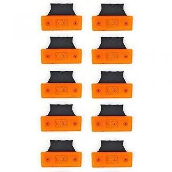10 unidades de luces de galibo laterales con 6 luces led, para camión, caravana, 24 V, color naranja
