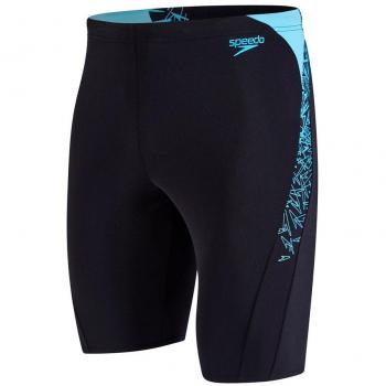 Speedo Boom Splice Jammer Bañador de Competición Largo, Hombre, Negro
