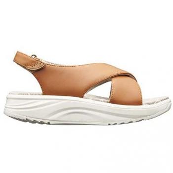 Sandalias Joya Lisbon Negras de Cuero Auténtico para Mujer, Cómodas con Forro Suave