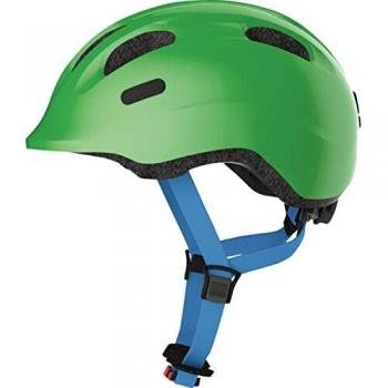 Abus Smiley 2.1 Sparkling Green Kids Helmet with MIPS and LED Light
