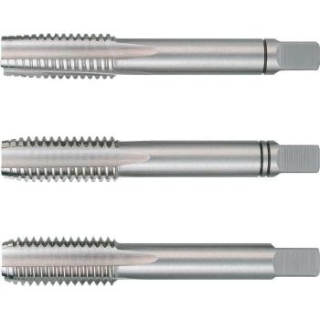 Juego de 3 machos para roscar a mano M12 DIN 352 HSS rectificados RUKO 230120