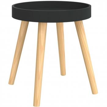 Black Pine Engineered Wood Side Table 15x15x15.7