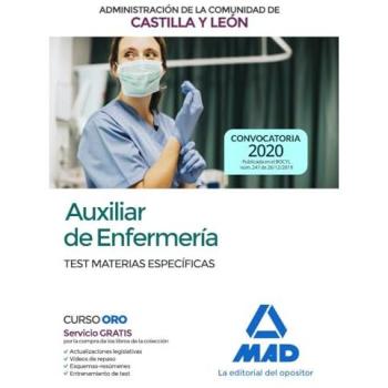 Auxiliar de enfermeria de la administracion de la comunidad de castilla y leon test materias especificas