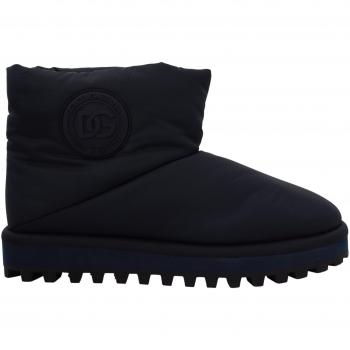 Dolce & Gabbana Blue Nylon Padded Mid Calf Boots for Men, Size 11 US (EU44)