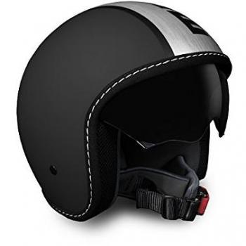 Momo Design Blade - Casco Jet Negro Mate y Satinado Talla M