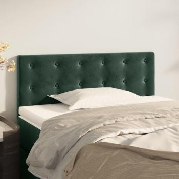 Cabecero de terciopelo verde oscuro 80x5x78/88 cm vidaXL
