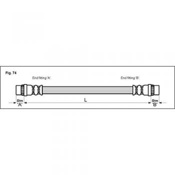 Latiguillo de freno flexible METZGER 4118573 para Citroen, Fiat, Lancia y Peugeot