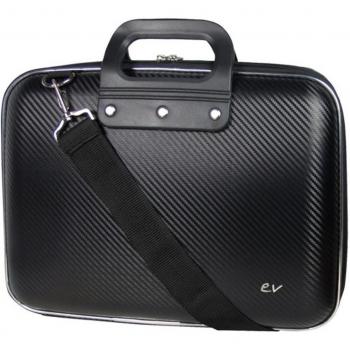 Maletín Rígido e-Vitta Eva para Portátiles de 15.6/39.6cm con Acabado PU Carbón Fiber, Interior de 2 Compartimentos y Asas de Plástico - Incluye Correa para el Hombro