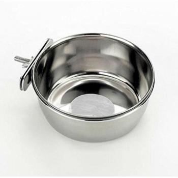 Duvo 7543109 Comedero Acero con Tornillos, 9.5 cm