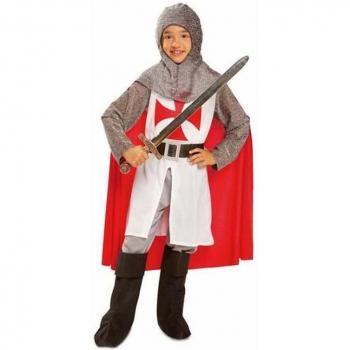 Disfraz de Caballero Medieval Templario para Niño con Capa y 6 Piezas