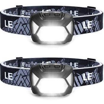 LE Head Torch, Lightweight XPG Headlamp, 6 Lighting Modes, Super Bright, Water Resistant, Battery Powered Headlight for Kids & Adults, Running, Fishing, Camping, Hiking, Reading and More