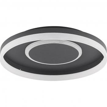 Lindby Felisha plafón LED RGBW negro, lámpara de techo moderna en plástico para salón y comedor, 1 llama
