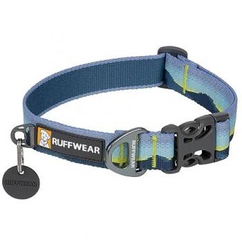 Collar Crag™ Ruffwear para mascotas, ajustable, con reflejos y cierre de clic, color azul