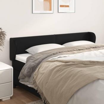 Cabecero de cuero sintético negro 163x23x78/88 cm vidaXL